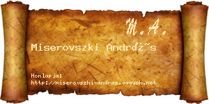 Miserovszki András névjegykártya